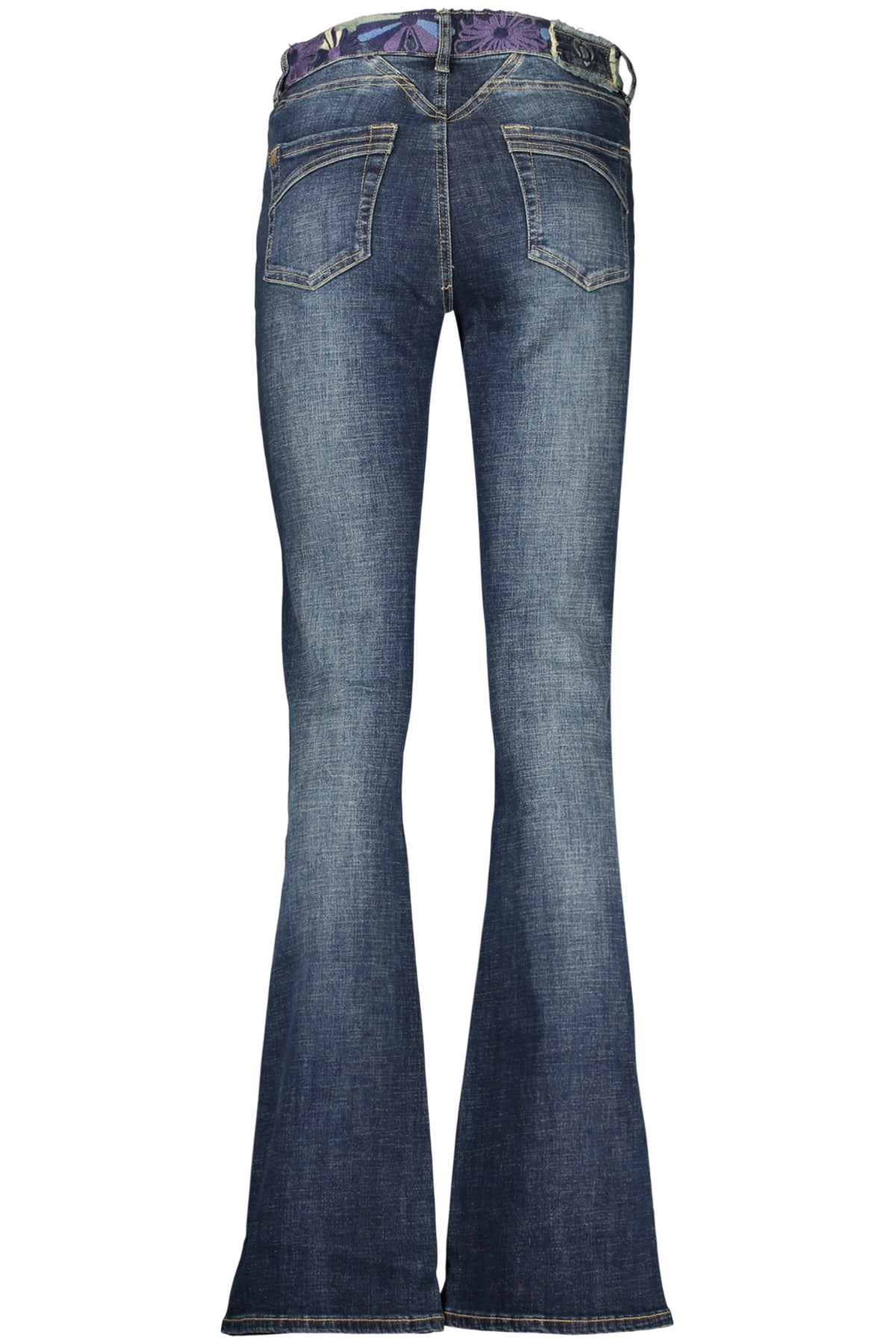 JEANS EM ALGODÃO DESIGUAL MULHER AZUIS