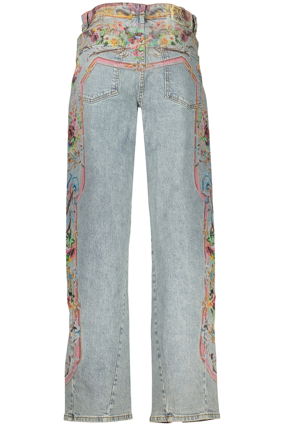 JEANS EM ALGODÃO DESIGUAL MULHER AZUIS