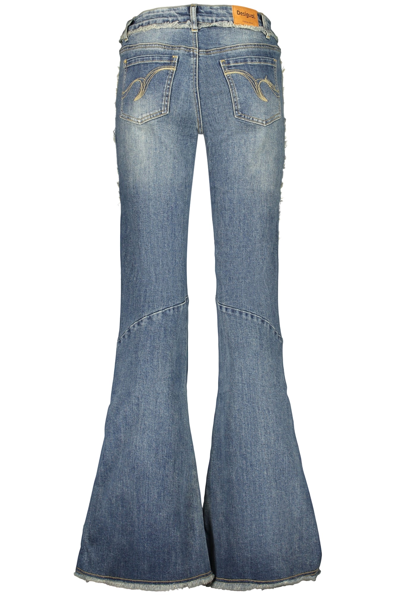 JEANS EM ALGODÃO DESIGUAL MULHER AZUIS