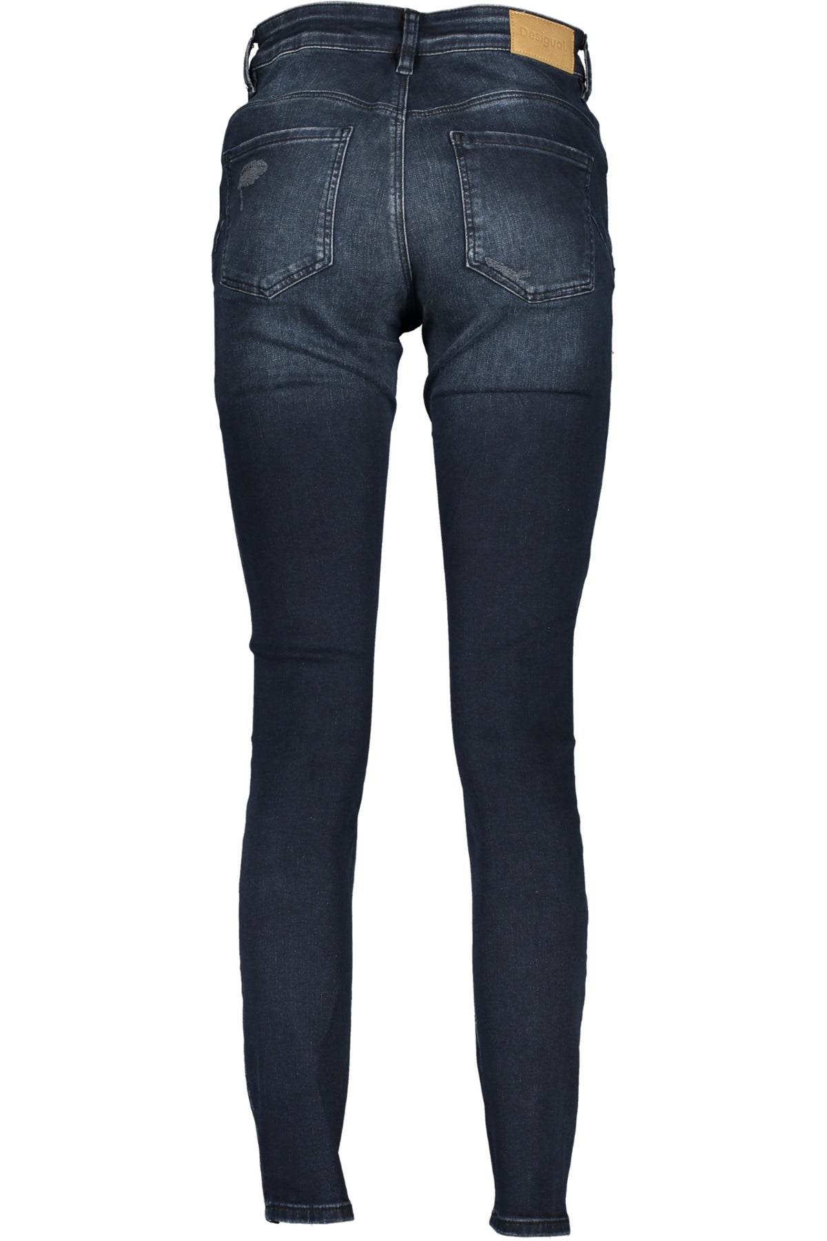 JEANS EM ALGODÃO DESIGUAL MULHER AZUIS