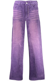 JEANS EM ALGODÃO DESIGUAL MULHER ROXOS