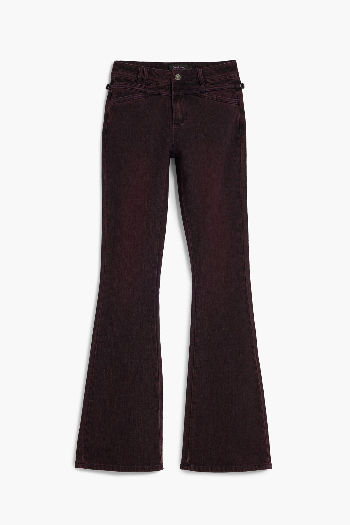 JEANS EM ALGODÃO DESIGUAL MULHER ROXOS