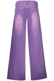 JEANS EM ALGODÃO DESIGUAL MULHER ROXOS