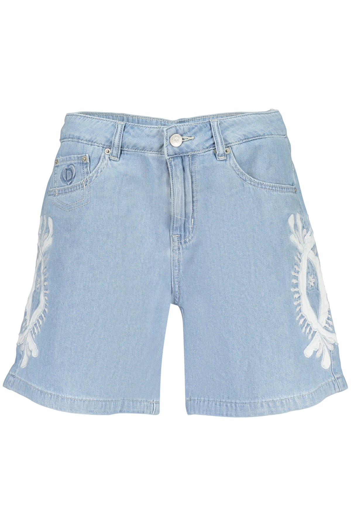 CALÇÕES EM ALGODÃO DESIGUAL MULHER AZUL CLARO