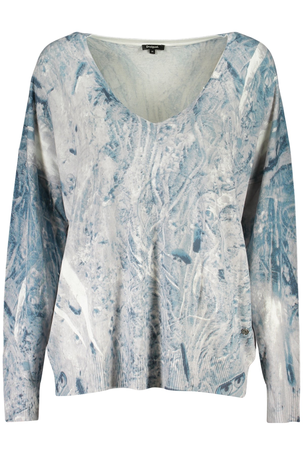 CAMISOLA COM LOGÓTIPO DESIGUAL MULHER AZUL CLARO