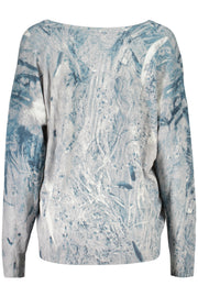 CAMISOLA COM LOGÓTIPO DESIGUAL MULHER AZUL CLARO