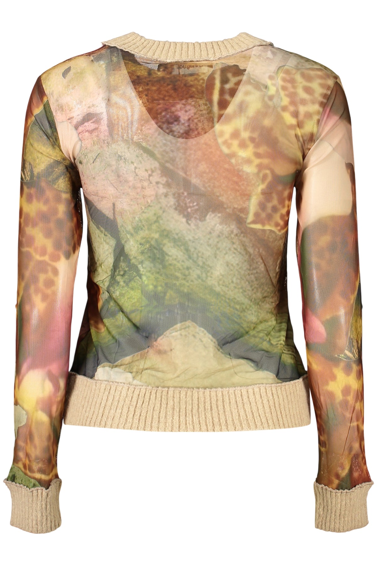 CAMISOLA COM LOGÓTIPO DESIGUAL MULHER BEGE