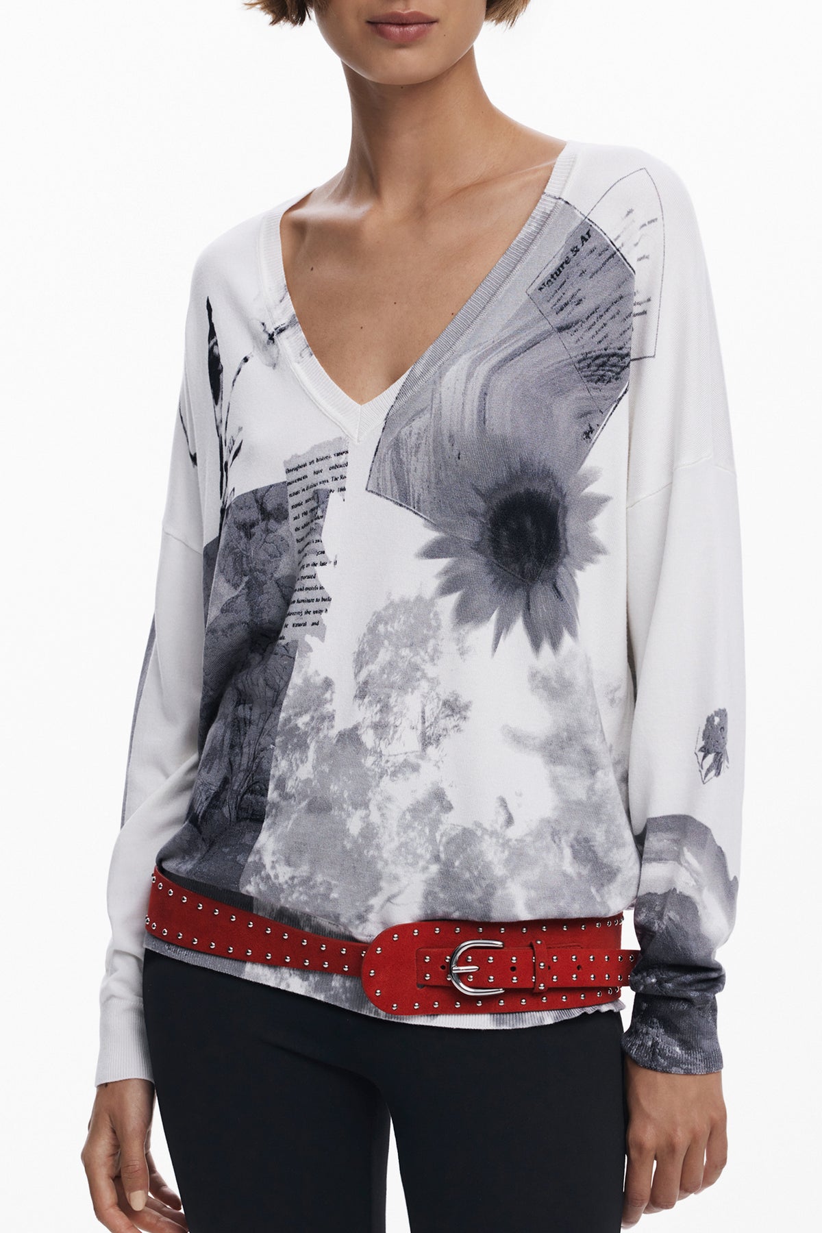 CAMISOLA COM LOGÓTIPO DESIGUAL MULHER BRANCA