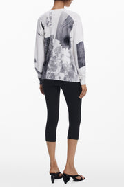 CAMISOLA COM LOGÓTIPO DESIGUAL MULHER BRANCA