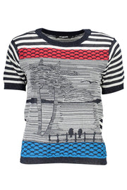 CAMISOLA EM ALGODÃO DESIGUAL MULHER AZUL