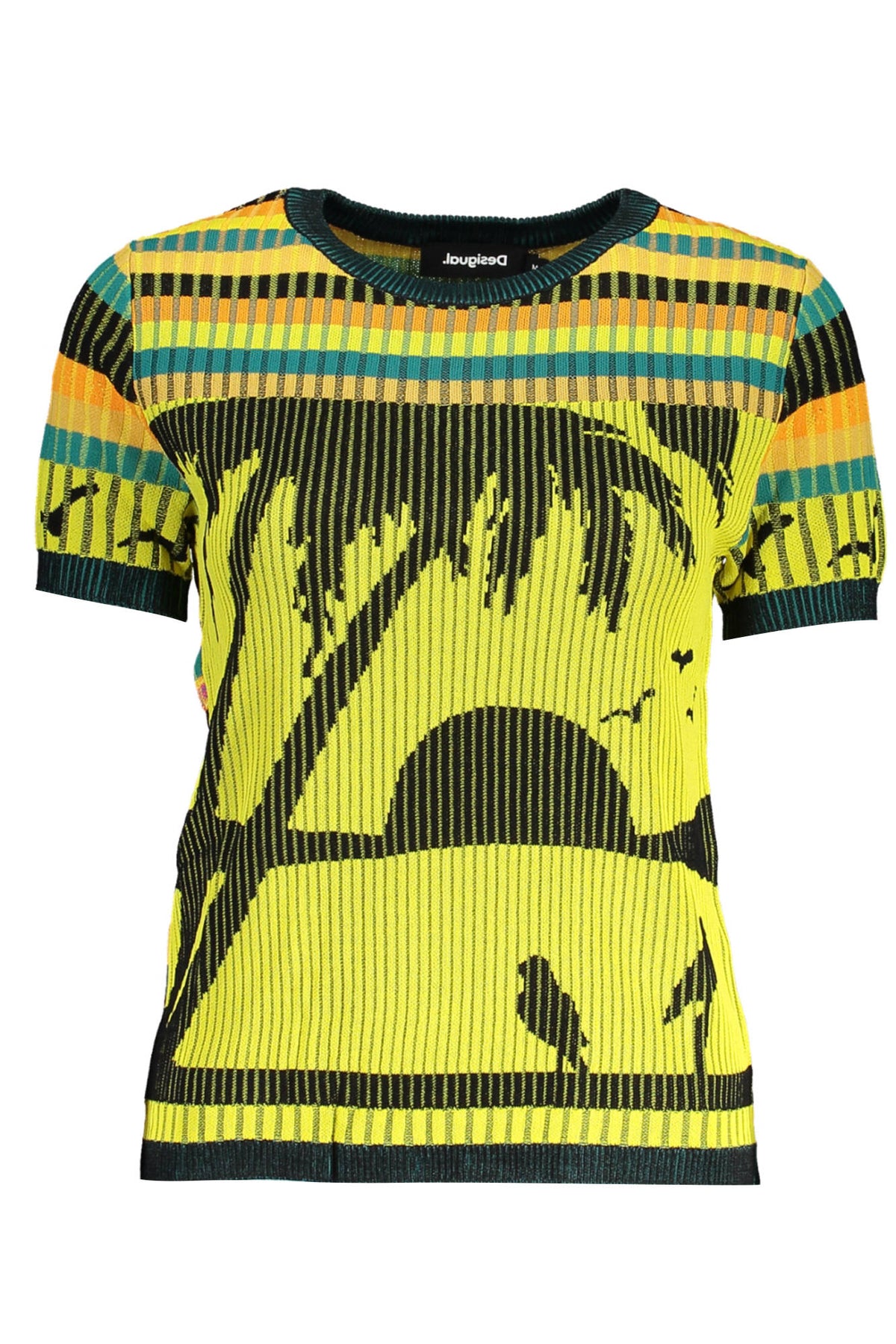 CAMISOLA COM LOGÓTIPO DESIGUAL MULHER AMARELA