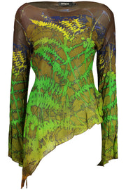 CAMISOLA COM LOGÓTIPO DESIGUAL MULHER CASTANHA