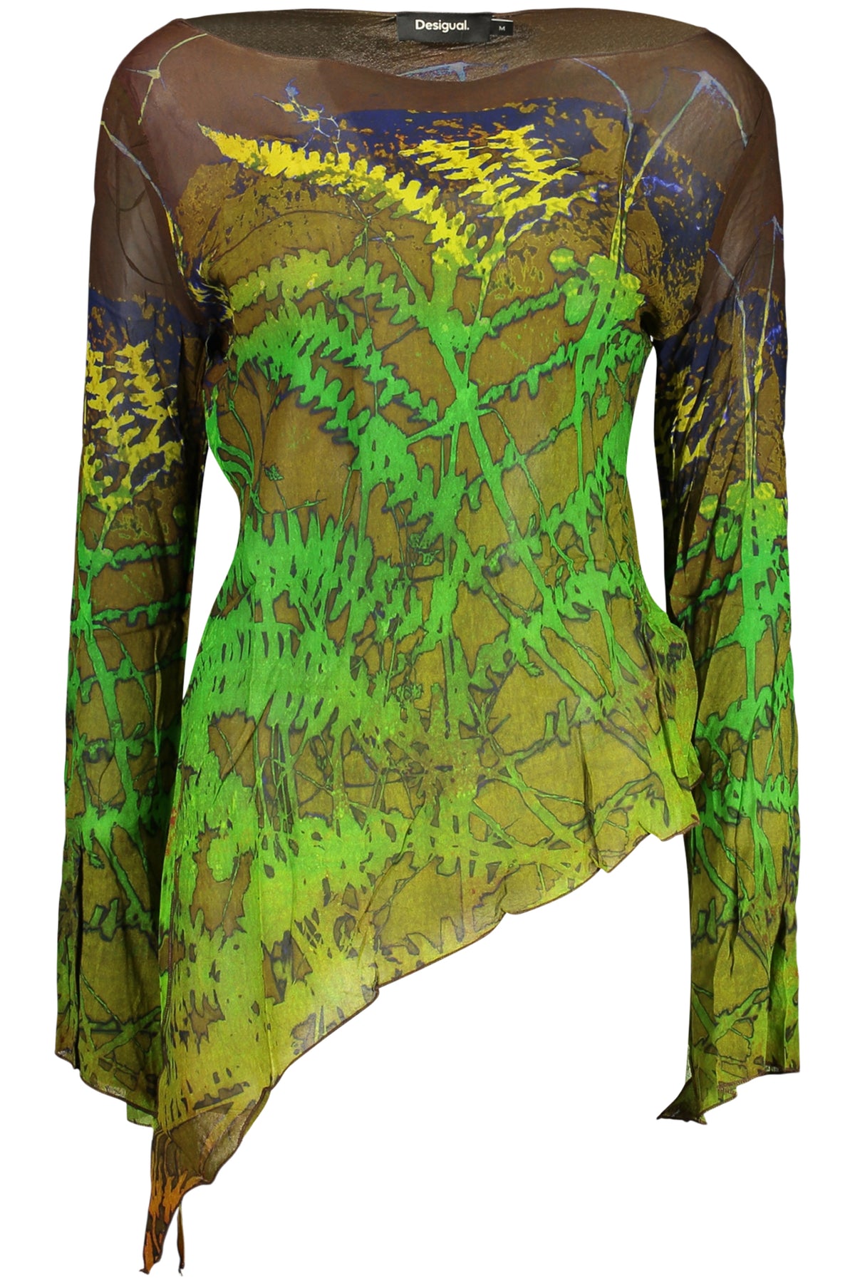 CAMISOLA COM LOGÓTIPO DESIGUAL MULHER CASTANHA
