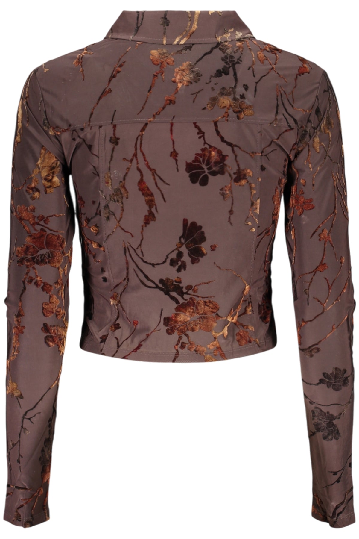 CAMISOLA COM FECHO DESIGUAL MULHER CASTANHA