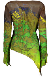 CAMISOLA COM LOGÓTIPO DESIGUAL MULHER CASTANHA