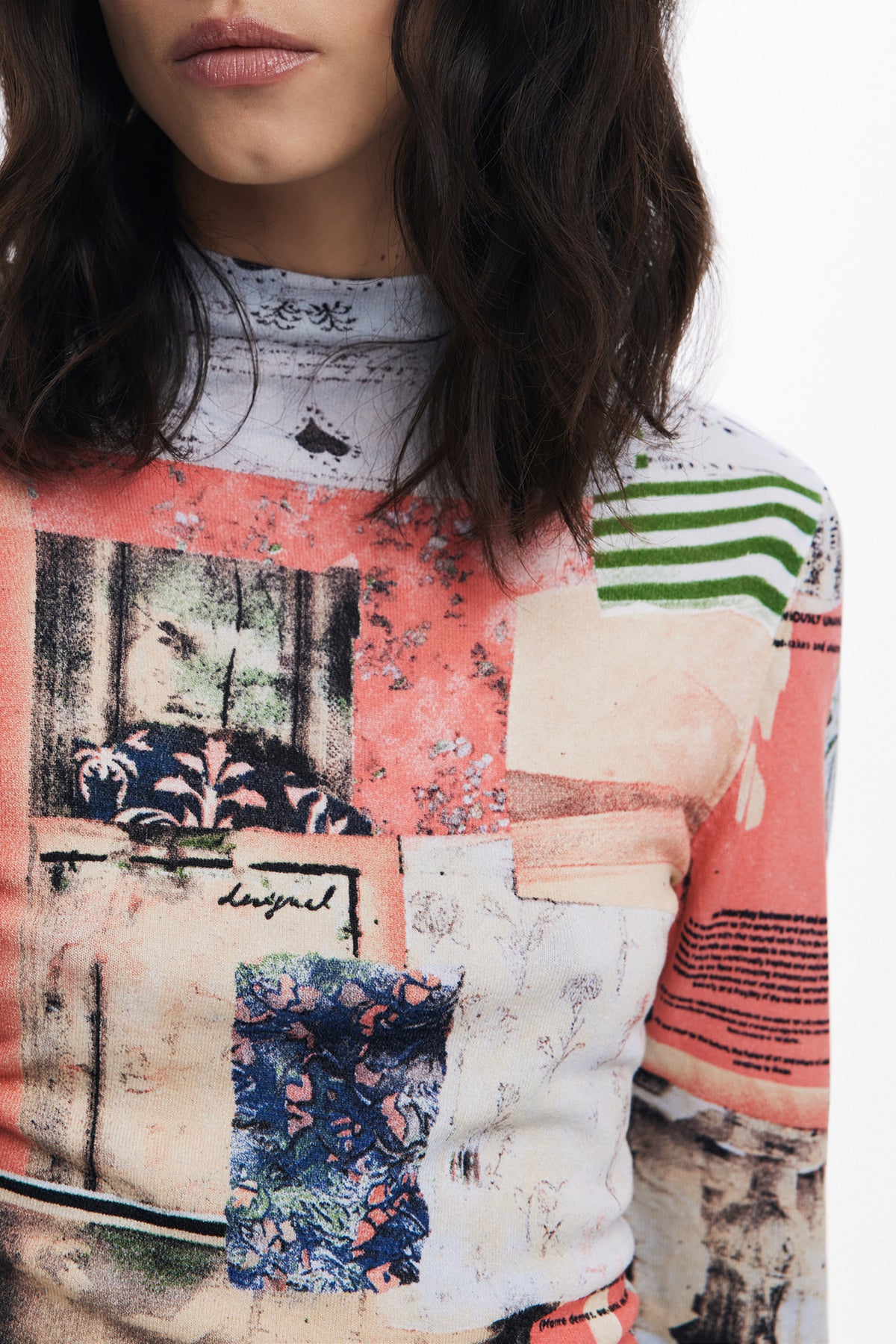 CAMISOLA COM LOGÓTIPO DESIGUAL MULHER ROSA