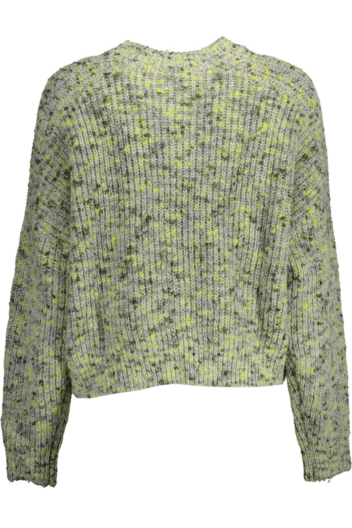 WOMEN'S GREEN DESIGUAL SWEATER