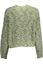 WOMEN'S GREEN DESIGUAL SWEATER