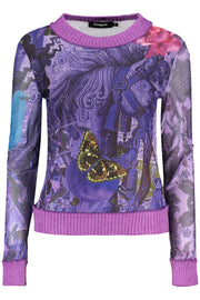 CAMISOLA COM LOGÓTIPO DESIGUAL MULHER ROXA