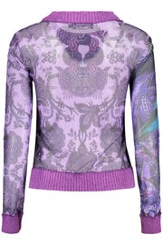 CAMISOLA COM LOGÓTIPO DESIGUAL MULHER ROXA