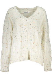 WOMEN'S WHITE DESIGUAL SWEATER