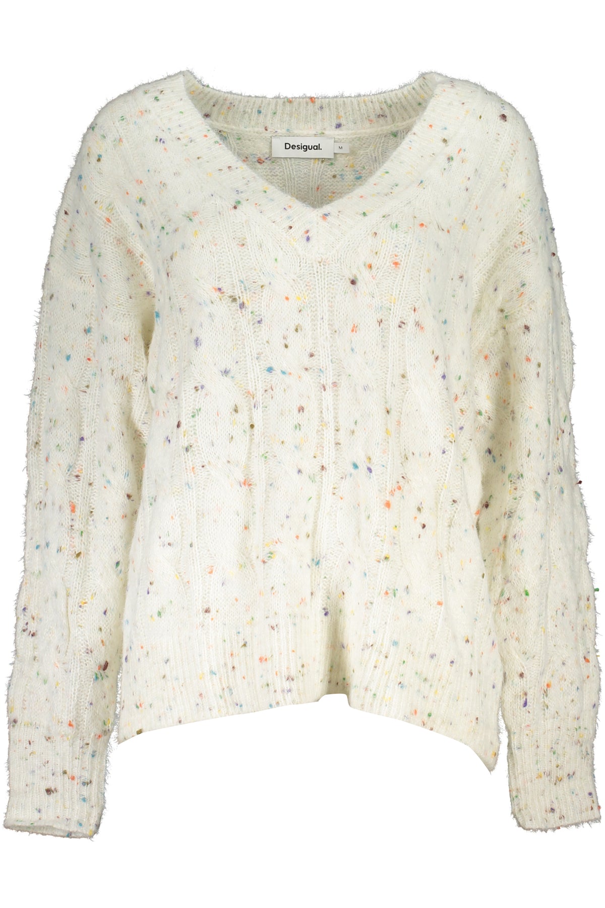WOMEN'S WHITE DESIGUAL SWEATER