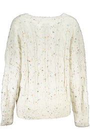 WOMEN'S WHITE DESIGUAL SWEATER