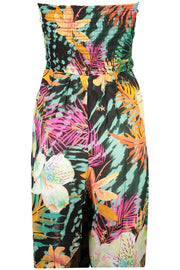 CALÇAS COM ESTAMPADO DESIGUAL MULHER PRETAS