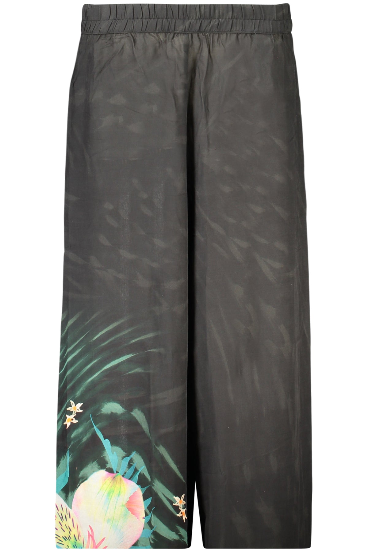 CALÇAS COM ESTAMPADO DESIGUAL MULHER PRETAS