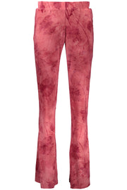 CALÇAS COM LOGÓTIPO DESIGUAL MULHER ROSAS