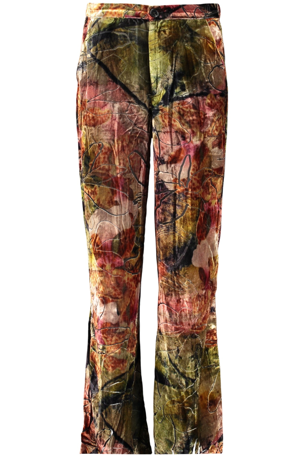 CALÇAS COM FECHO DESIGUAL MULHER VERDES