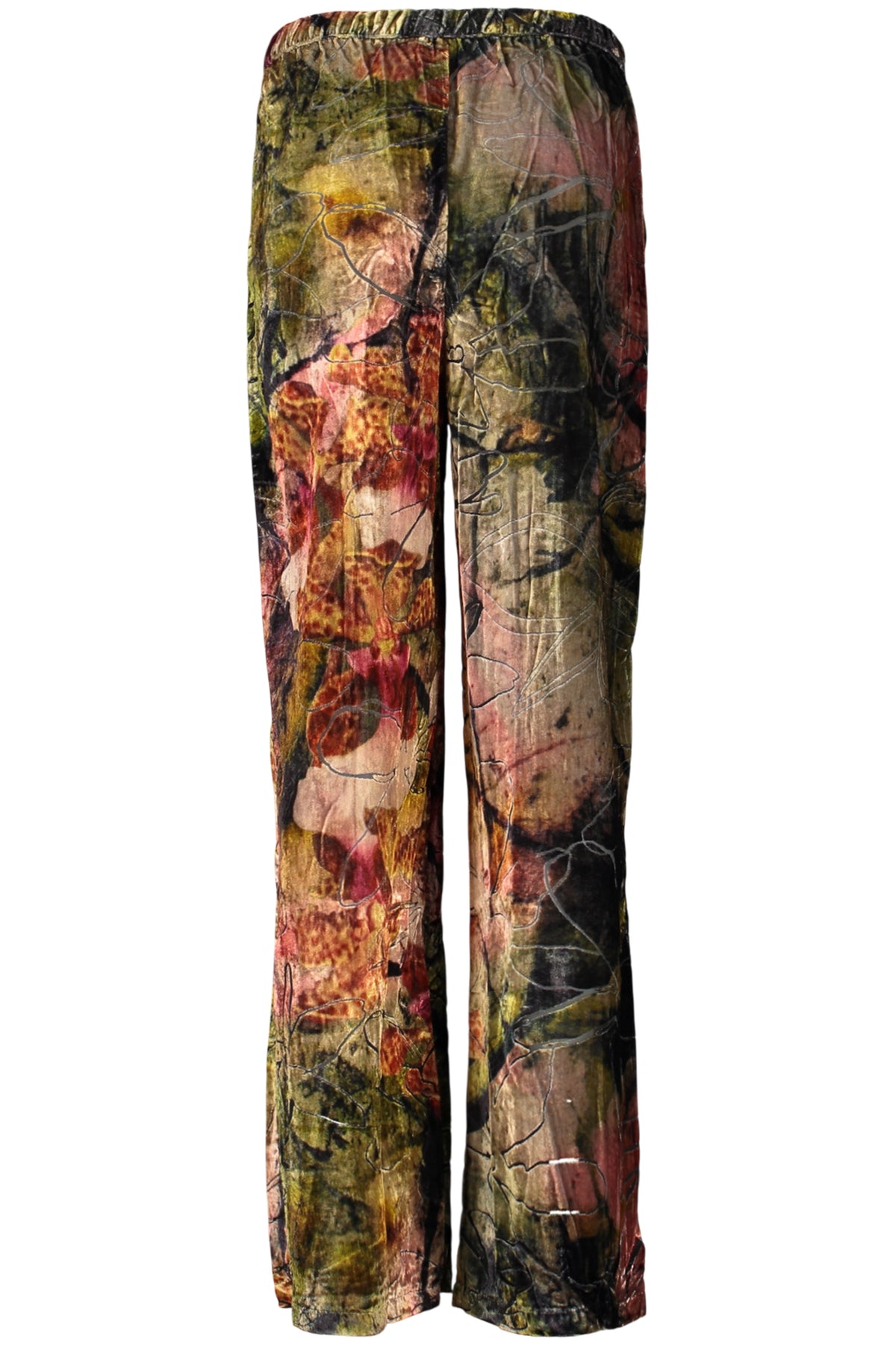 CALÇAS COM FECHO DESIGUAL MULHER VERDES
