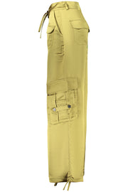 CALÇAS COM ATACADORES DESIGUAL MULHER VERDES