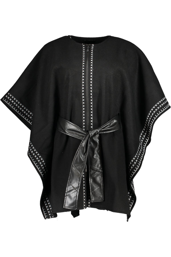 PONCHO DE MULHER NEGRA DESIGUAL