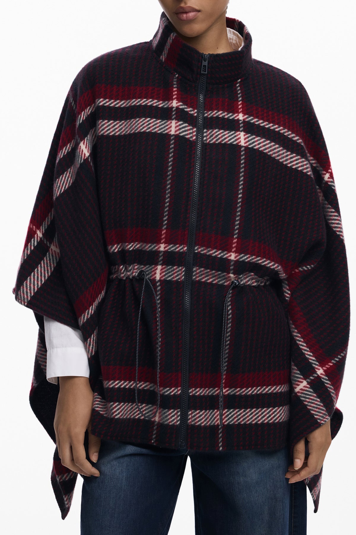 CAMISOLA COM FECHO DESIGUAL MULHER PRETA