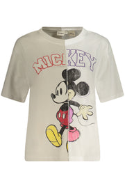 T-SHIRT EM ALGODÃO DESIGUAL MULHER BRANCA