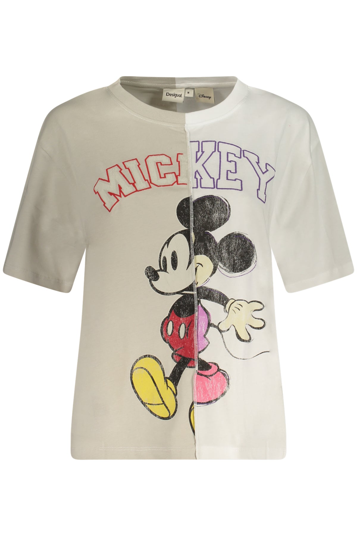T-SHIRT EM ALGODÃO DESIGUAL MULHER BRANCA