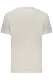 T-SHIRT EM ALGODÃO DESIGUAL MULHER BRANCA