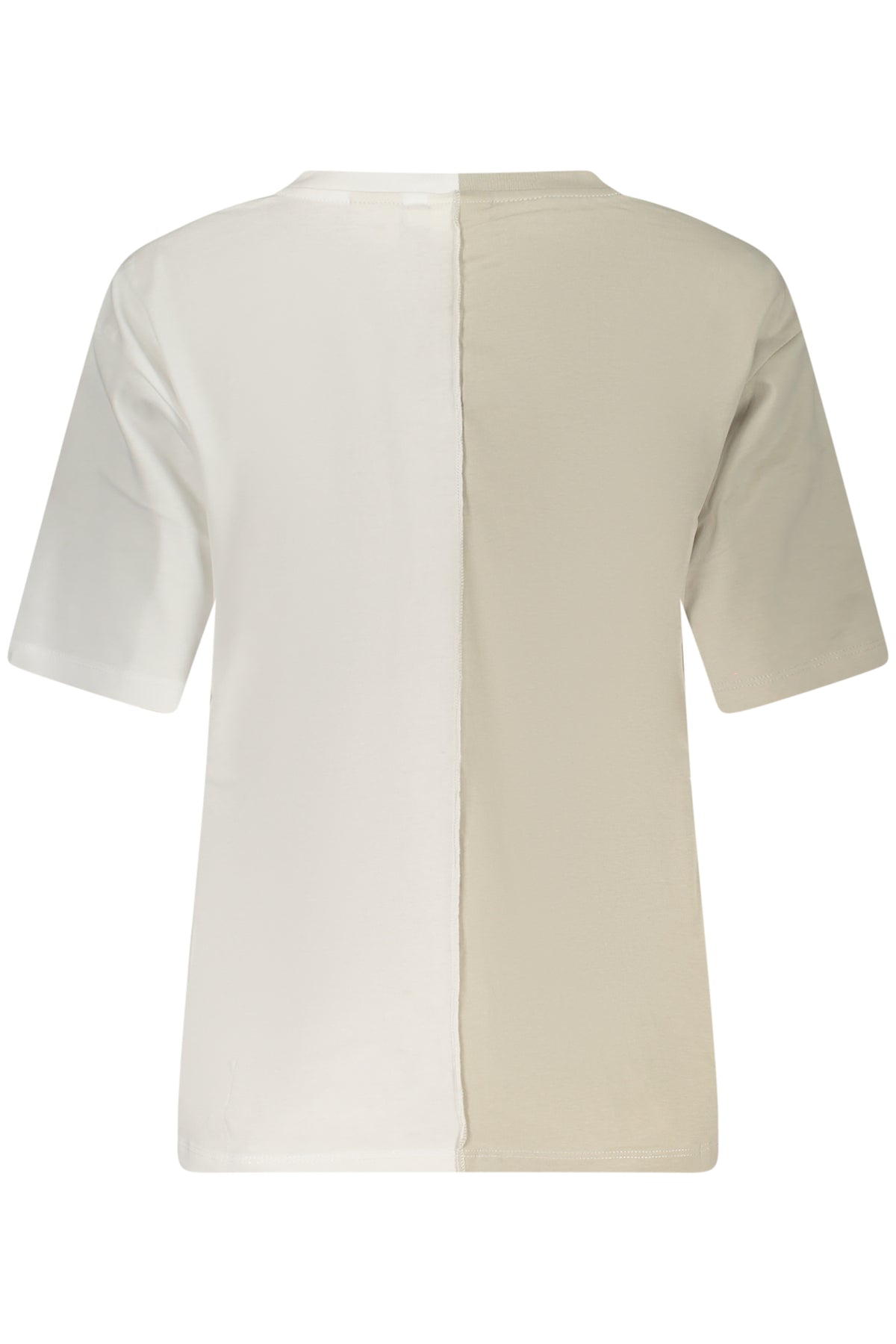 T-SHIRT EM ALGODÃO DESIGUAL MULHER BRANCA