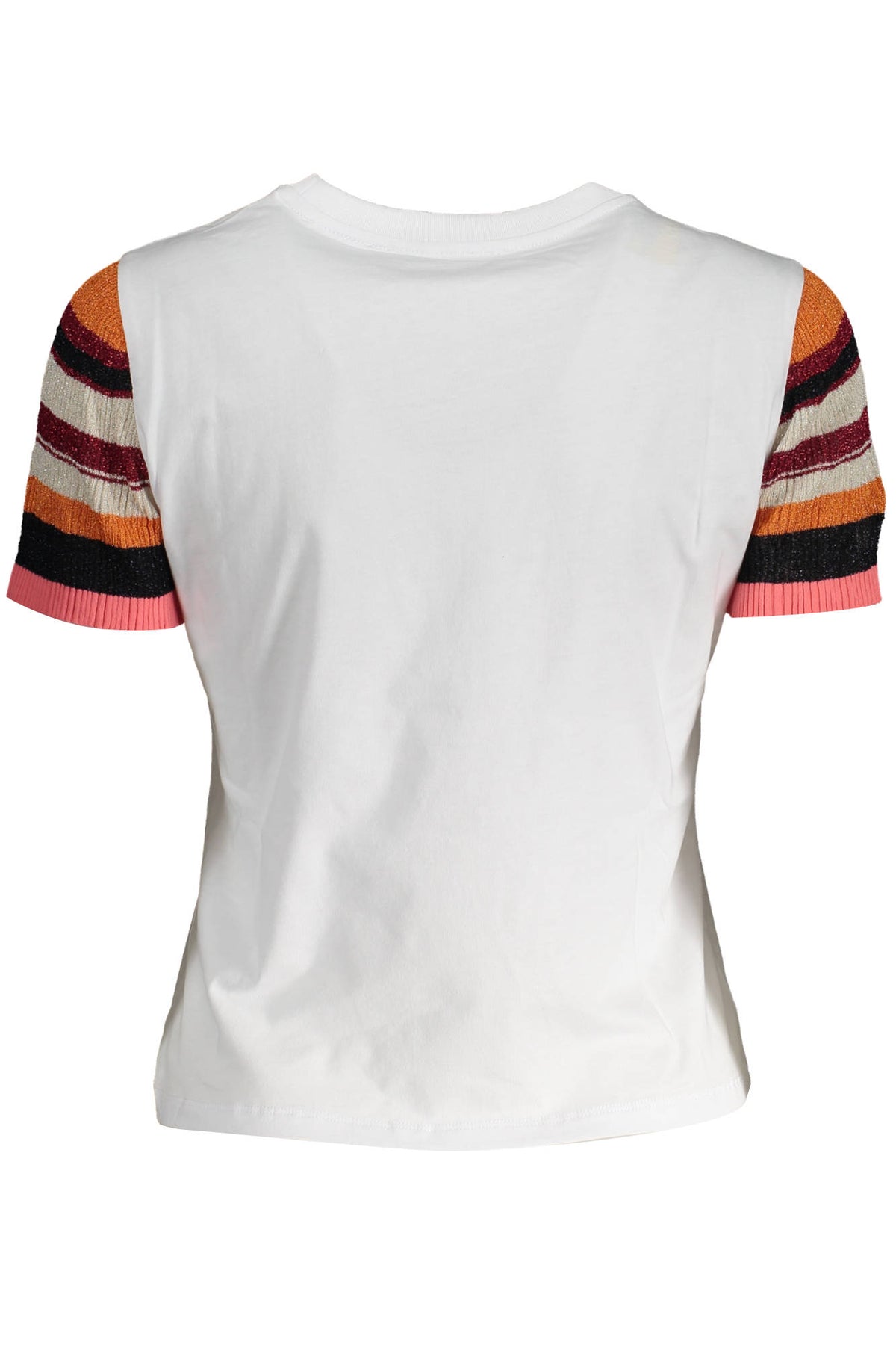 T-SHIRT EM ALGODÃO DESIGUAL MULHER BRANCA
