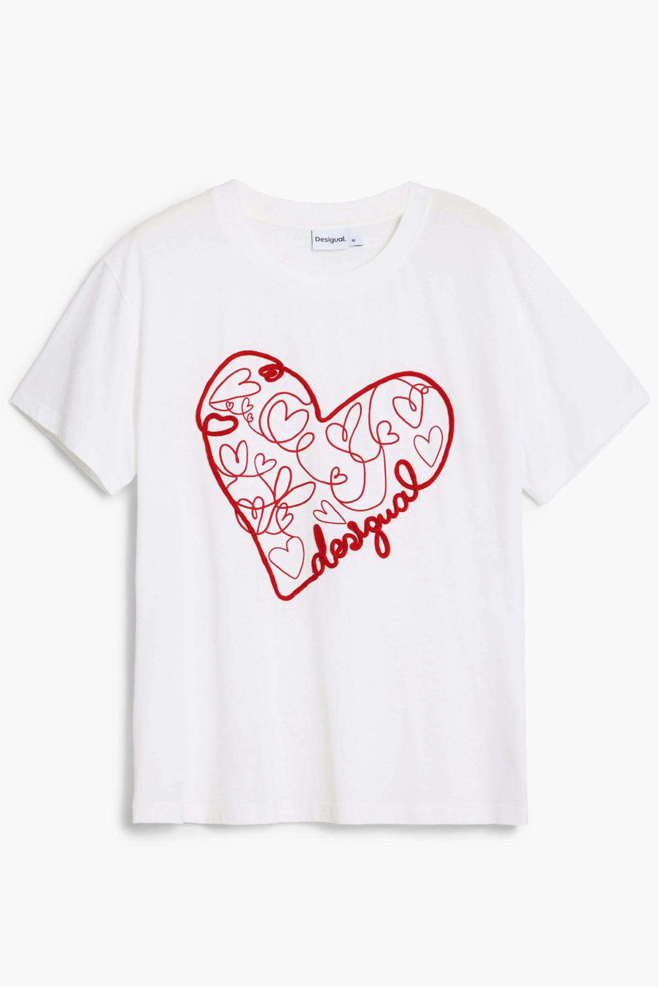 T-SHIRT EM ALGODÃO DESIGUAL MULHER BRANCA