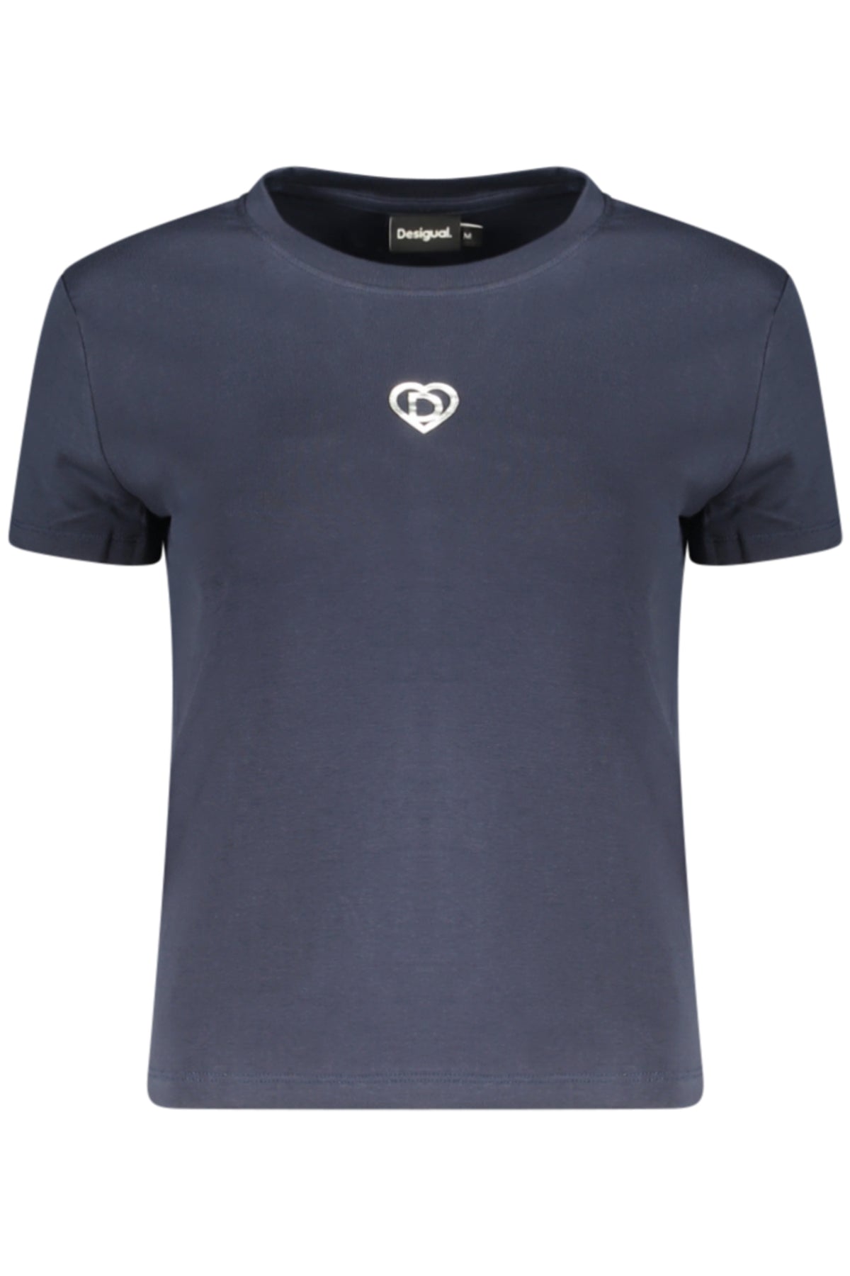 T-SHIRT EM ALGODÃO DESIGUAL MULHER AZUL