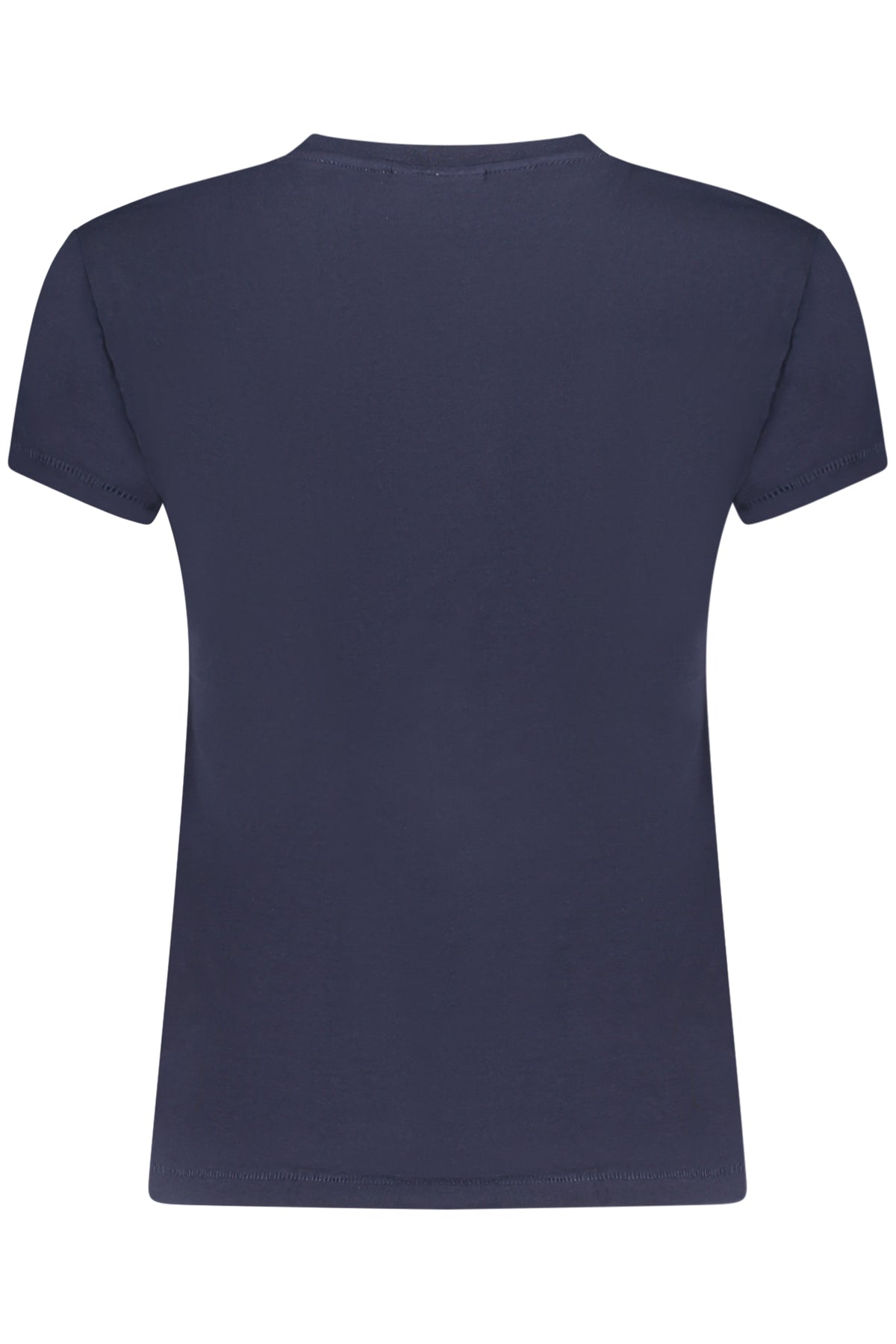 T-SHIRT EM ALGODÃO DESIGUAL MULHER AZUL