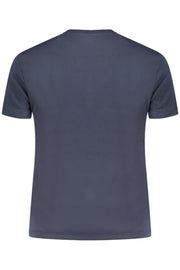 T-SHIRT EM ALGODÃO DESIGUAL MULHER AZUL