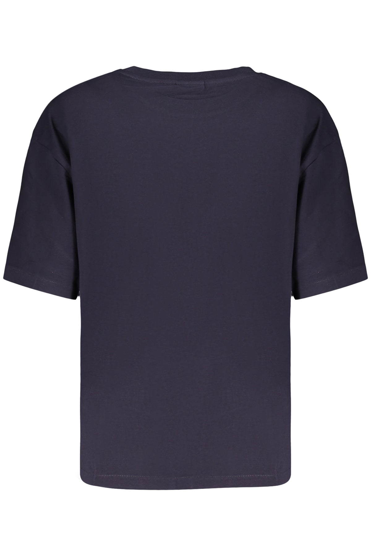 T-SHIRT EM ALGODÃO DESIGUAL MULHER AZUL