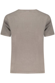 T-SHIRT EM ALGODÃO DESIGUAL MULHER CINZENTA