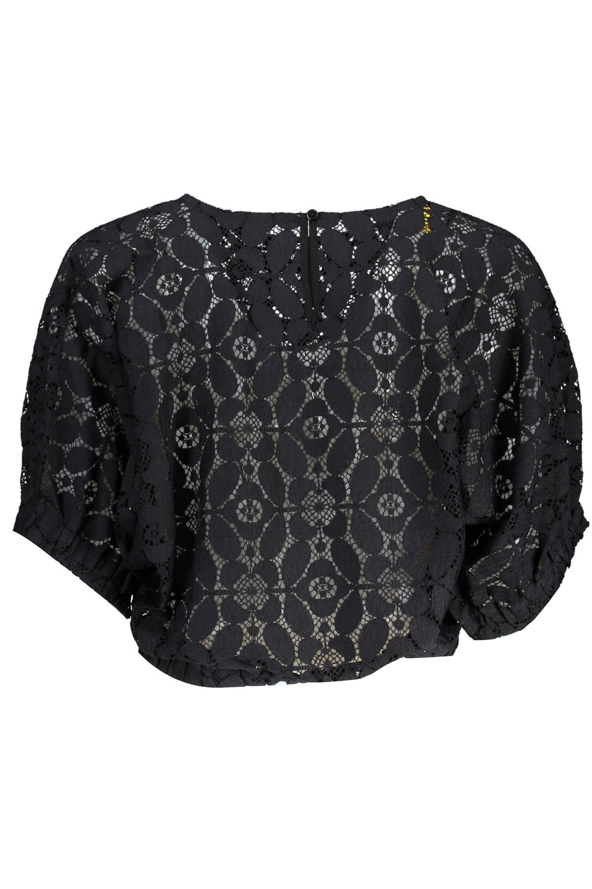 T-SHIRT COM LOGÓTIPO DESIGUAL MULHER PRETA