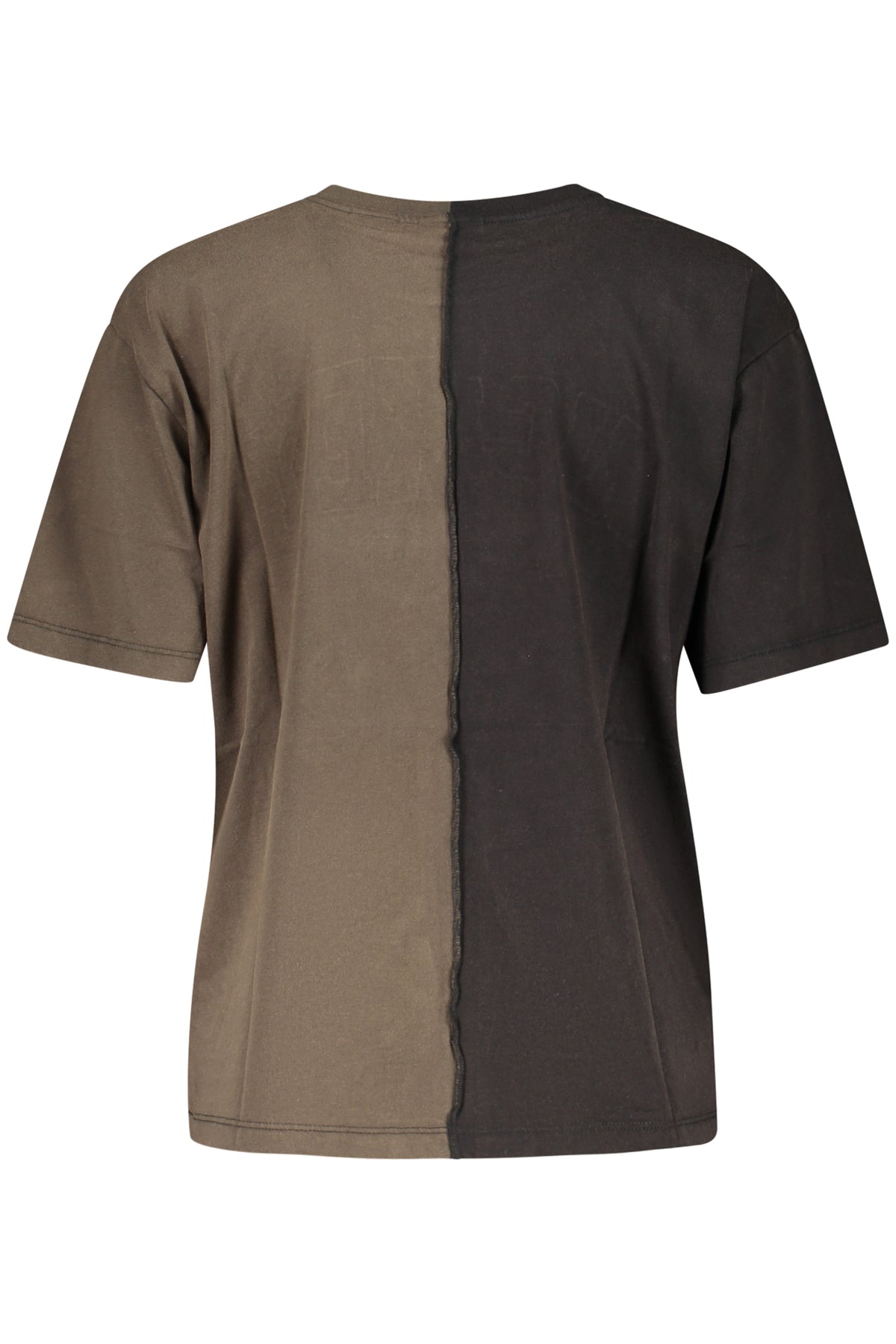 T-SHIRT EM ALGODÃO DESIGUAL MULHER PRETA