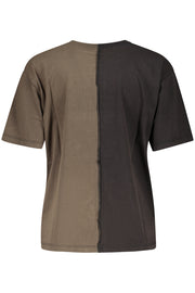 T-SHIRT EM ALGODÃO DESIGUAL MULHER PRETA
