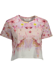 DESIGUAL PINK WOMEN'S SHORT SLEEVE T-SHIRT